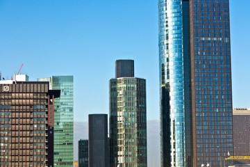 Fototapeta na wymiar view to skyline of Frankfurt