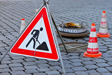 Achtung Baustelle: Reinigung Strassengully
