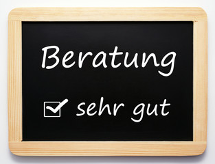 Obraz premium Beratung sehr gut