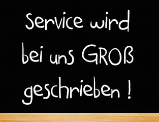 Obraz premium Service wird bei uns Groß geschrieben !