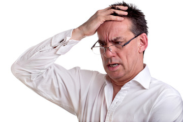 Obraz premium Shocked Businessman Isolated