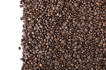 Coffee beans on white Background