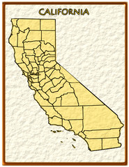 California USA state map seal emblem federal america