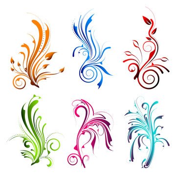 Colorful Floral Swirls