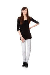 Portrait of a happy young woman.