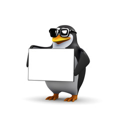 Penguin holds up a chart for you