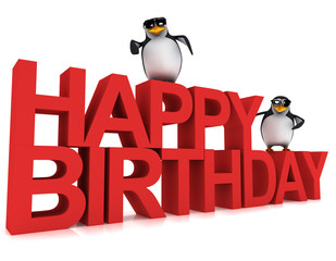 Happy Birthday from the 3d penguins © Steve Young