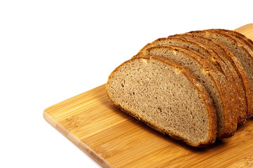 sliced bread on board