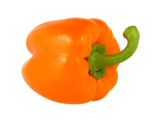 Orange pepper isolated on white background