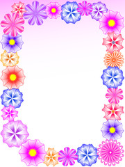 Floral frame. Vector illustration for design