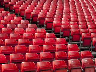 Rows of red seats