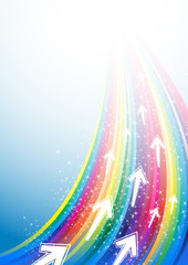 Colored arrows vector