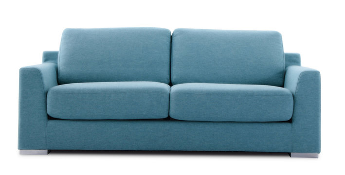 cutout blue couch