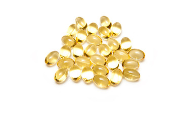Cod liver oil capsule pills.