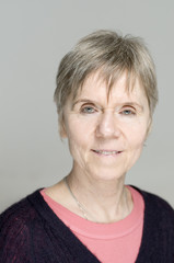 portrait perfectly content woman