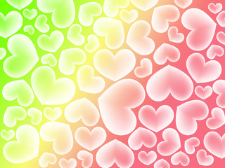 vintage background with hearts