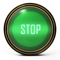 Black Gold button Stop