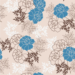 Vintage floral seamless pattern