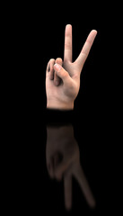 Mano in segno di vittoria - pace