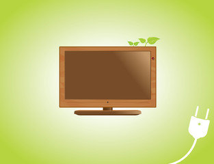 Wooden LCD TV