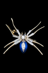 vintage spider brooch