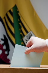 Wahlurne Landtagswahl Sachsen Anhalt