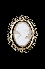 vintage cameo brooch