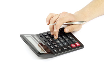 calculator with hand