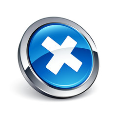 Obraz premium icône bouton internet croix annulation