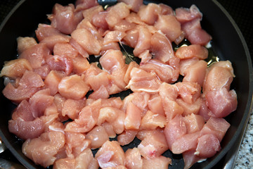 Fleisch in der Pfanne