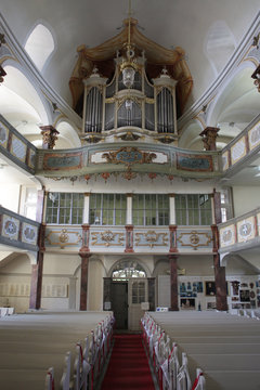 Pf&uuml;tznerorgel Kirche Pulsnitz Silbermannart