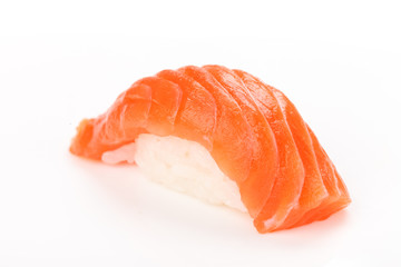 sushi on the white