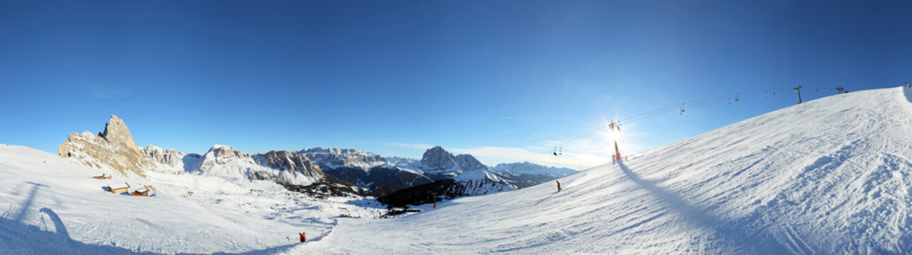 Skipisten Panorama in Gr&ouml;den