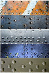 Metal banners collection, rivets