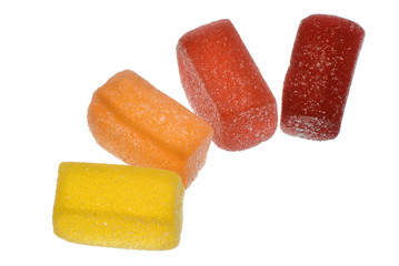 four jelly candies
