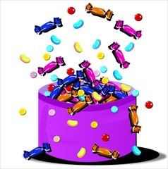 candy, happy vector illustration