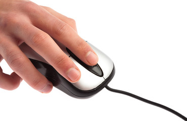 hand clicking a mouse