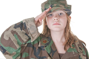 girl who dreams to serve in the military