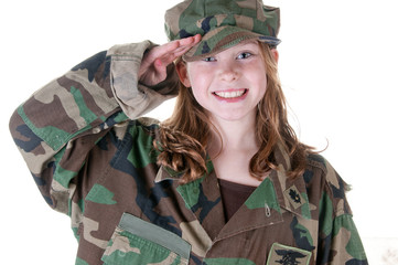 girl who dreams to serve in the military