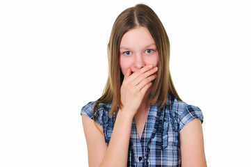 a teenage girl in studio