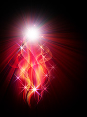 Glowing background with smoke