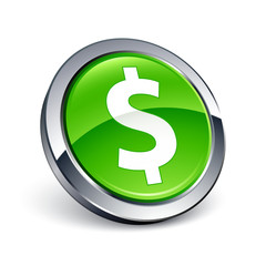 Obraz premium icône bouton internet dollar