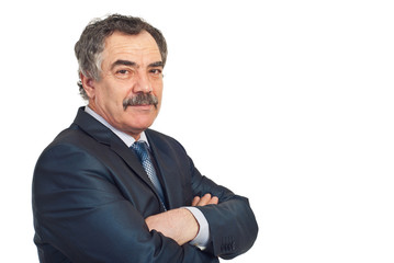 Mature business man with soft smile