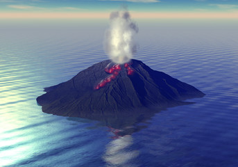 Isola vulcano lava