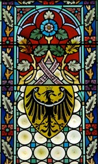 R&eacute;publique Tch&egrave;que, Prague : Vitrail de la tour poudri&egrave;re