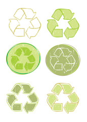 recycle icon set vector illustration