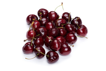 cherry on white