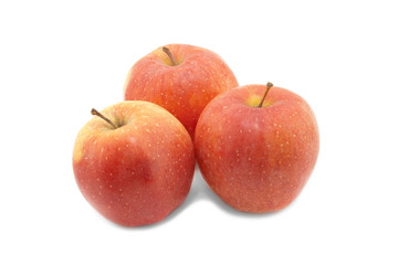 red apples isolated on the white background