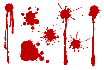 set mit verschiedenen klecksen