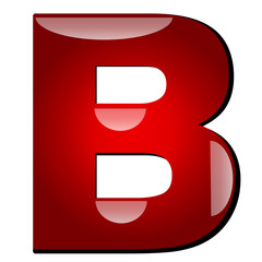 reflektierender Buchstabe B